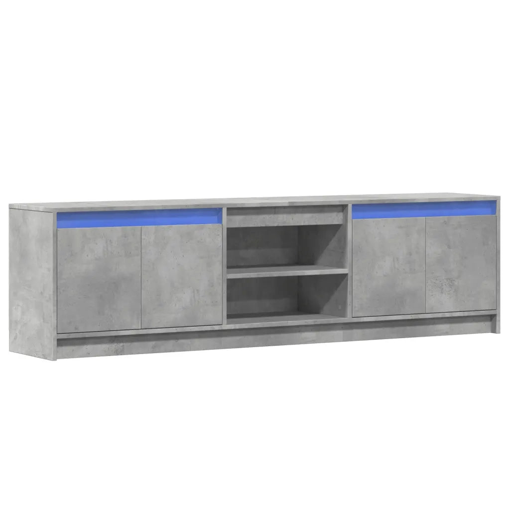 Mobile TV | Armadietto TV | Mobile Porta TV con LED Grigio Cemento 180x34x50cm Truciolato