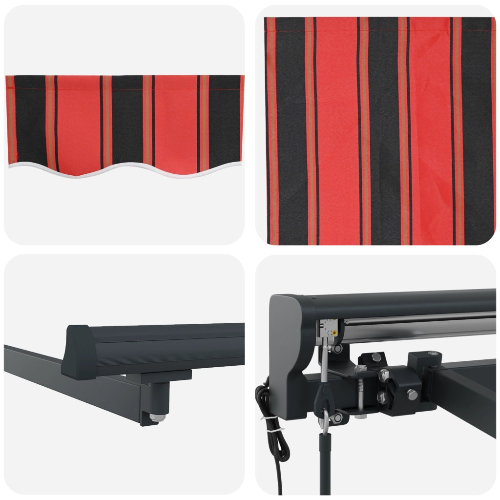 Tenda Retrattile Automatica con LED Gialla e Arancione 400x350 cm