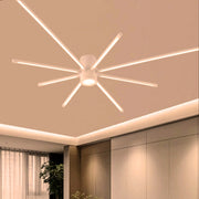 Lampadario plafoniera moderno a led 9 luci da soffitto forma ragno da 42w 3360lm bianco luce calda