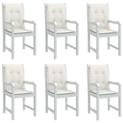 Cuscini Sedia Schiena Bassa 6 pz Crema Mélange 100x50x4 Tessuto 4002453