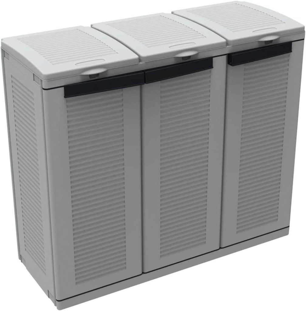 PATTUMIERA IN RESINA PER RACCOLTA DIFFERENZIATA 3 POSTI cm.102X39X89 TERRY