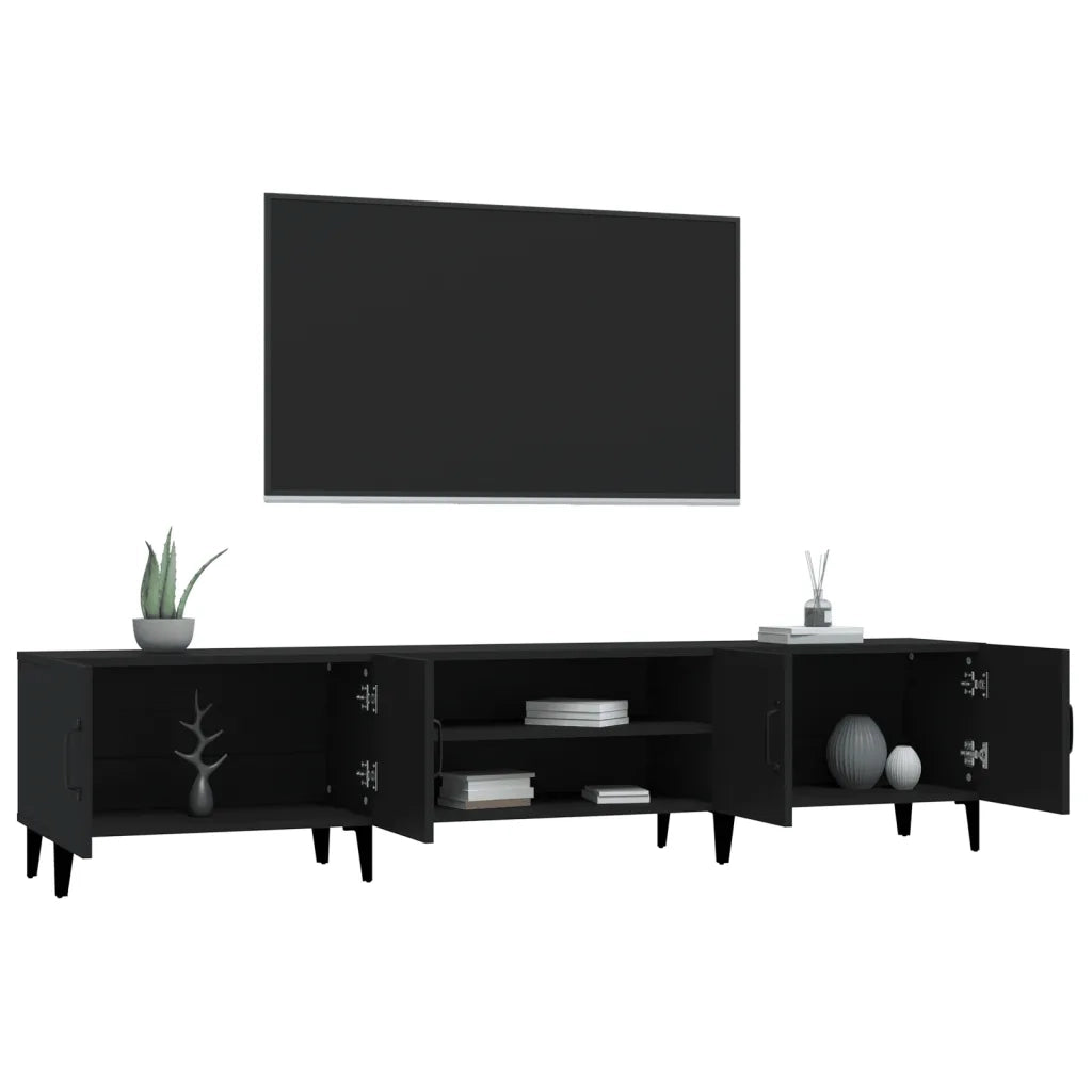 Mobile Porta TV Nero 180x31,5x40 cm in Legno Multistrato 816265