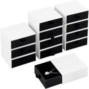 Set di scatole per conservazione 12 pezzi - Piccole scatole di conservazione - Organizzatore di cartone - Scatole imbottite - Per catene/anelli/orecchini - Dimensioni 90x89x35 mm - Scatole di conservazione