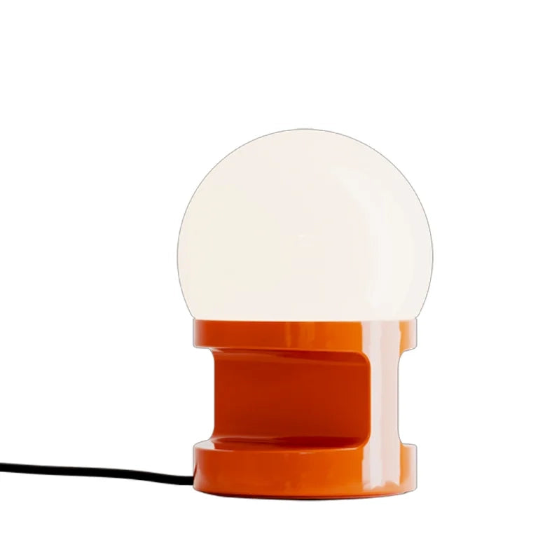 Lumetto Vintage Decò Habea Ceramica Arancio Volpe 1 Luce E27