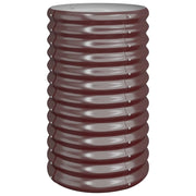Fioriera rialzata per piante e fiori terrazza giardino acciaio verniciato a polvere 40 x 40 x 68 cm marrone 02_0038574