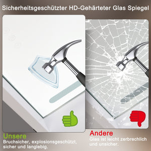 ZMH Specchio per il Trucco Illuminazione Dimmerabile 3 Modalità Colori Specchio ingranditore 5x Connessione USB