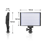 LED Niova 150 Bi Color Luce fotografica per video con batteria inclusa, lampada on-camera 15 W, temperatura colore regolabile 3200-566 K, dimmerabile