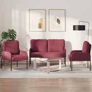 Set divani 3 pcs Rosso Vino 115 x 56 x 80 cm Legno compensato 3406211