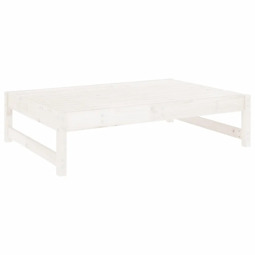 Poggiapiedi da Giardino 120x80 cm Legno Massello di Pino Biancocod mxl 132778