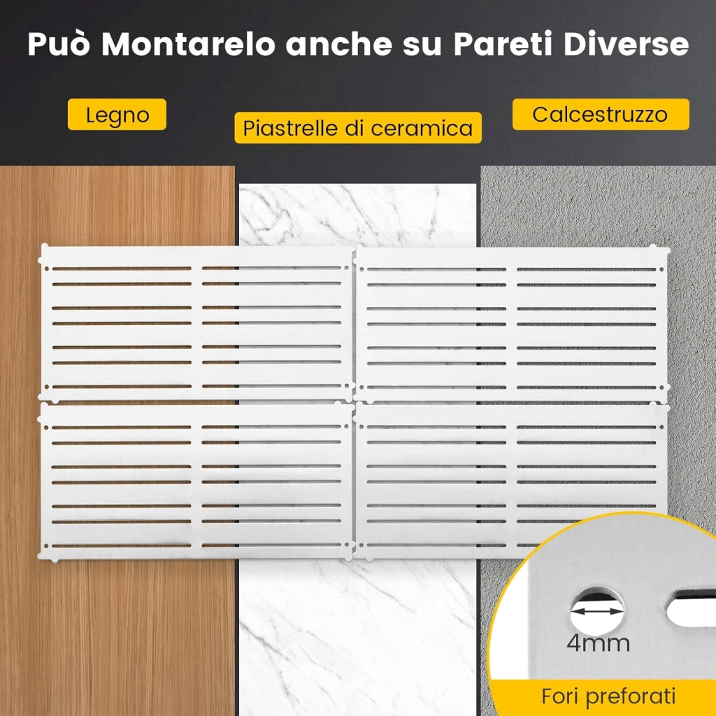 Portautensili Magnetici 4 pz, Organizzatori Magnetici per Utensili con 32 Strisce Magnetiche, Pannelli Magnetici Salvaspazio per Accessori per Banchi da Lavoro Garage e Negozio
