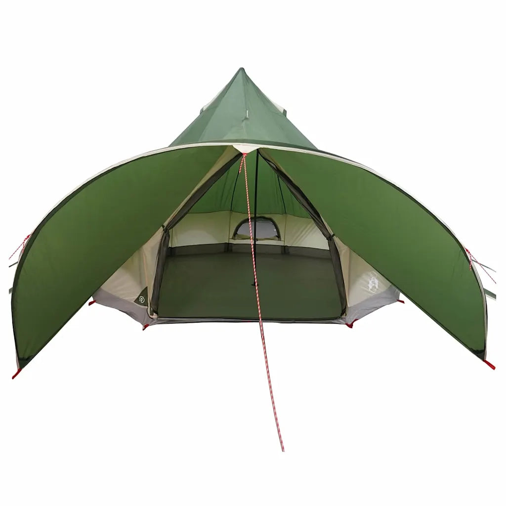 Tenda Teepee per 3 Persone Verde e Grigio 312 x 312 x 197 cm