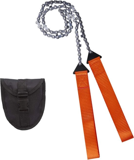 Chiodatrice da viaggio portatile catena da tasca per emergenza outdoor per campeggio escursioni e trekking 25,6 pollici arancione