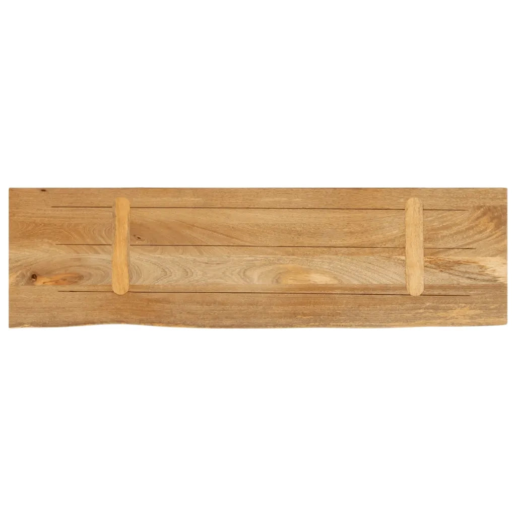 Piano Tavolo Bordi Vivi 100x40x3,8cm in Legno Massello di Mango 370492