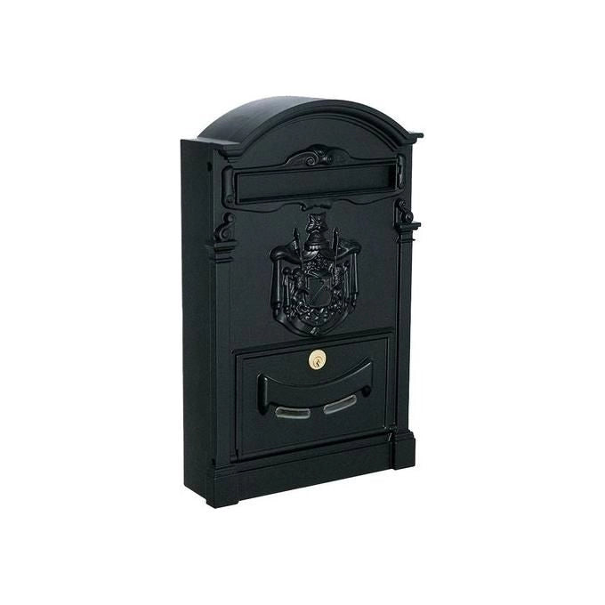 Alubox 47352 Residence Cassetta Postale in Alluminio Pressofuso Verniciato con Serratura in Ottone colore Nero