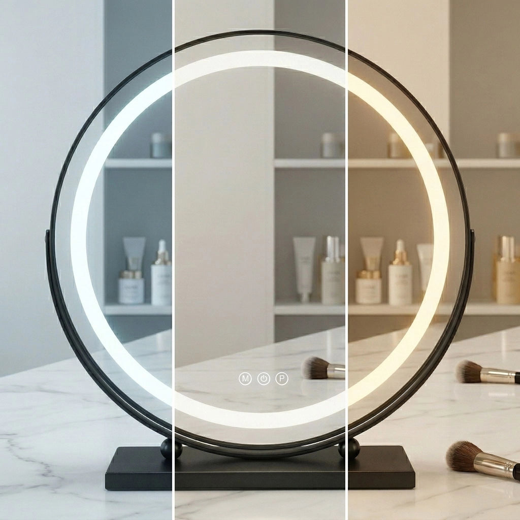 Specchio Led Make-up Black 40 Cm