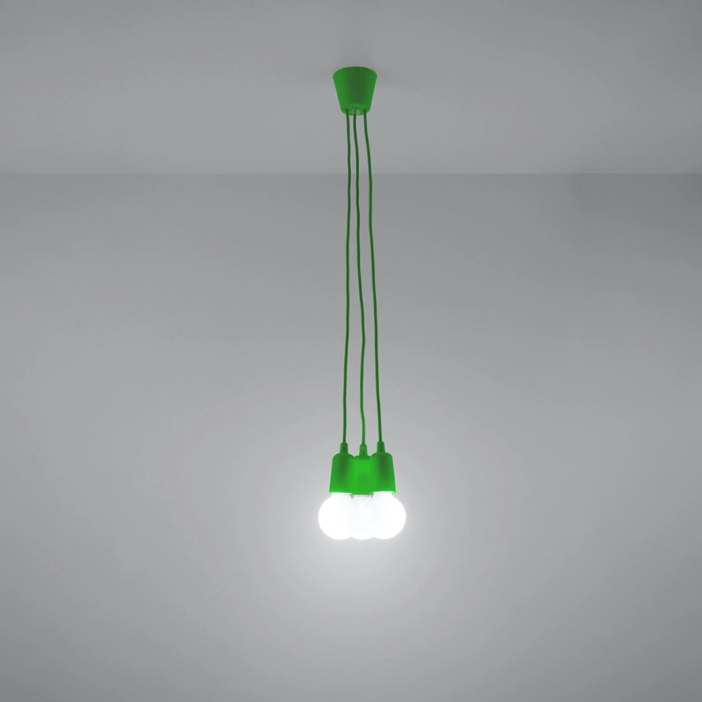 Lampada a sospensione DIEGO 3 verde