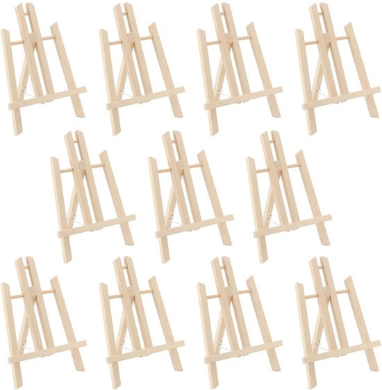 Tavolo per dipinti in legno - 30 cm - Portatile - Funzione di regolazione angolare - Ripiegabile - Modello da tavolo - Adatto per tela - Supporto per opere d'arte