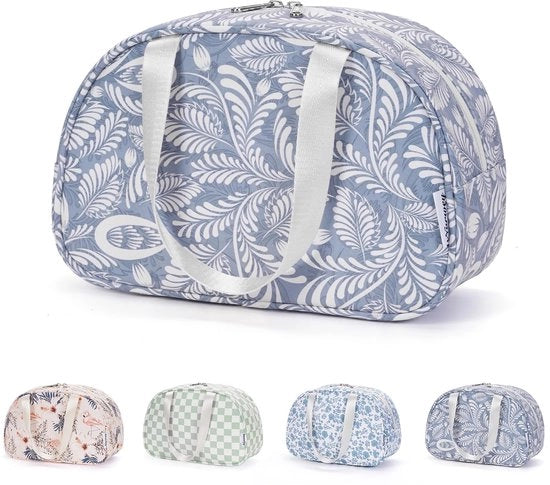 Borse per donne grandi, grandi borse, borse per cosmetici, grandi borse per donne, borse per make-up, organizzatore per bambini e donne (carta blu)