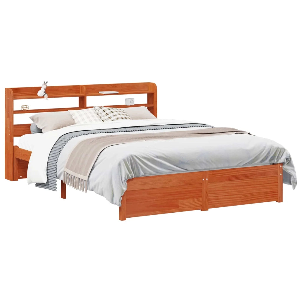 Struttura del letto Marrone cerato Legno di Pino Massello 3423813
