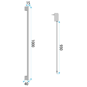 Applique Da Parete Led Lhj064-w 100cm Black
