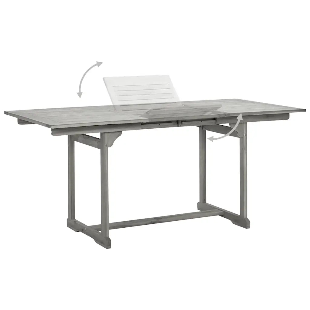 Tavolo da Pranzo per Esterni (120-170)x80x75 cm Massello Acacia cod mxl 34480