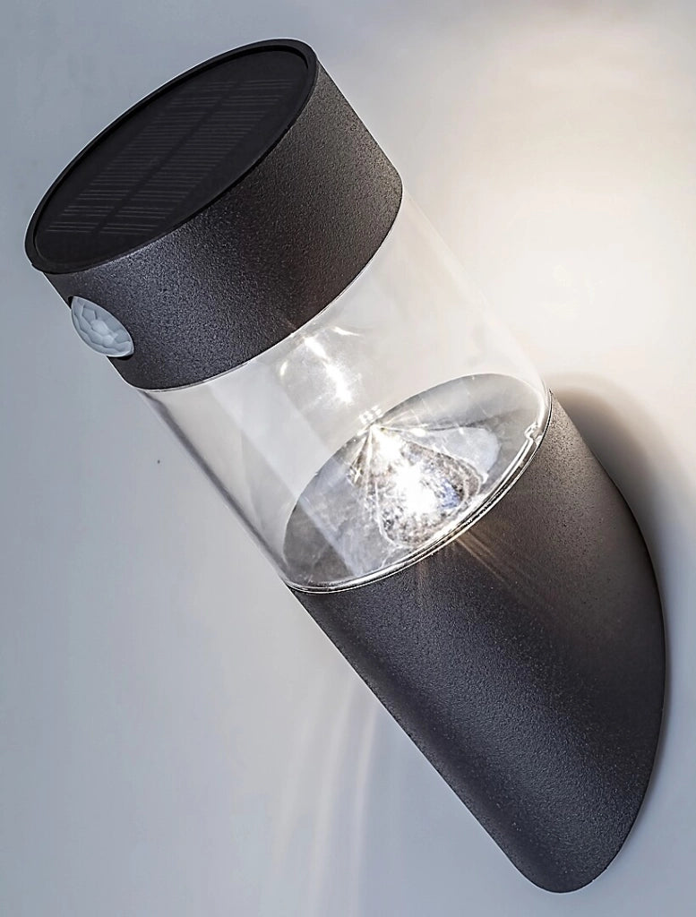 Applique solare LED 1,5W con sensore IP44 nera Rabalux Kapuas