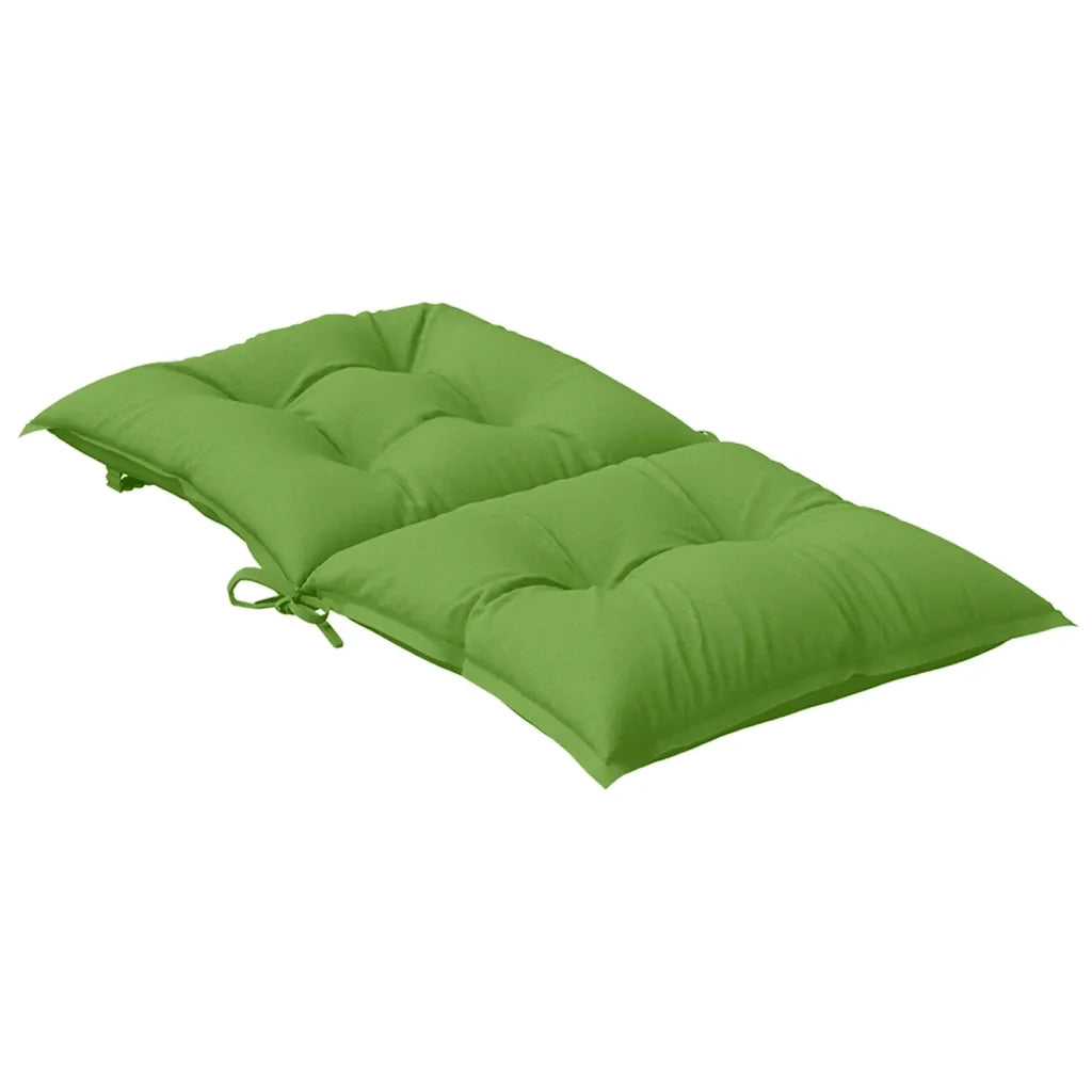 vidaXL Cuscini Sedia Schiena Bassa 2 pz Verde Mélange 100x50x7 Tessuto