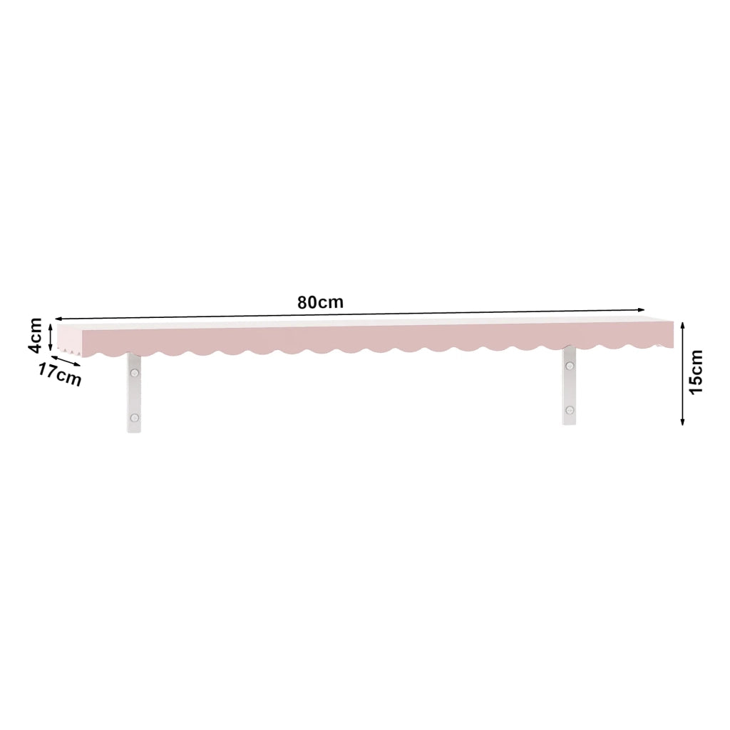 Set di 2 mensole da parete mobile contenitore moderno 80 x 17 x 4 cm rosa 03_0009760