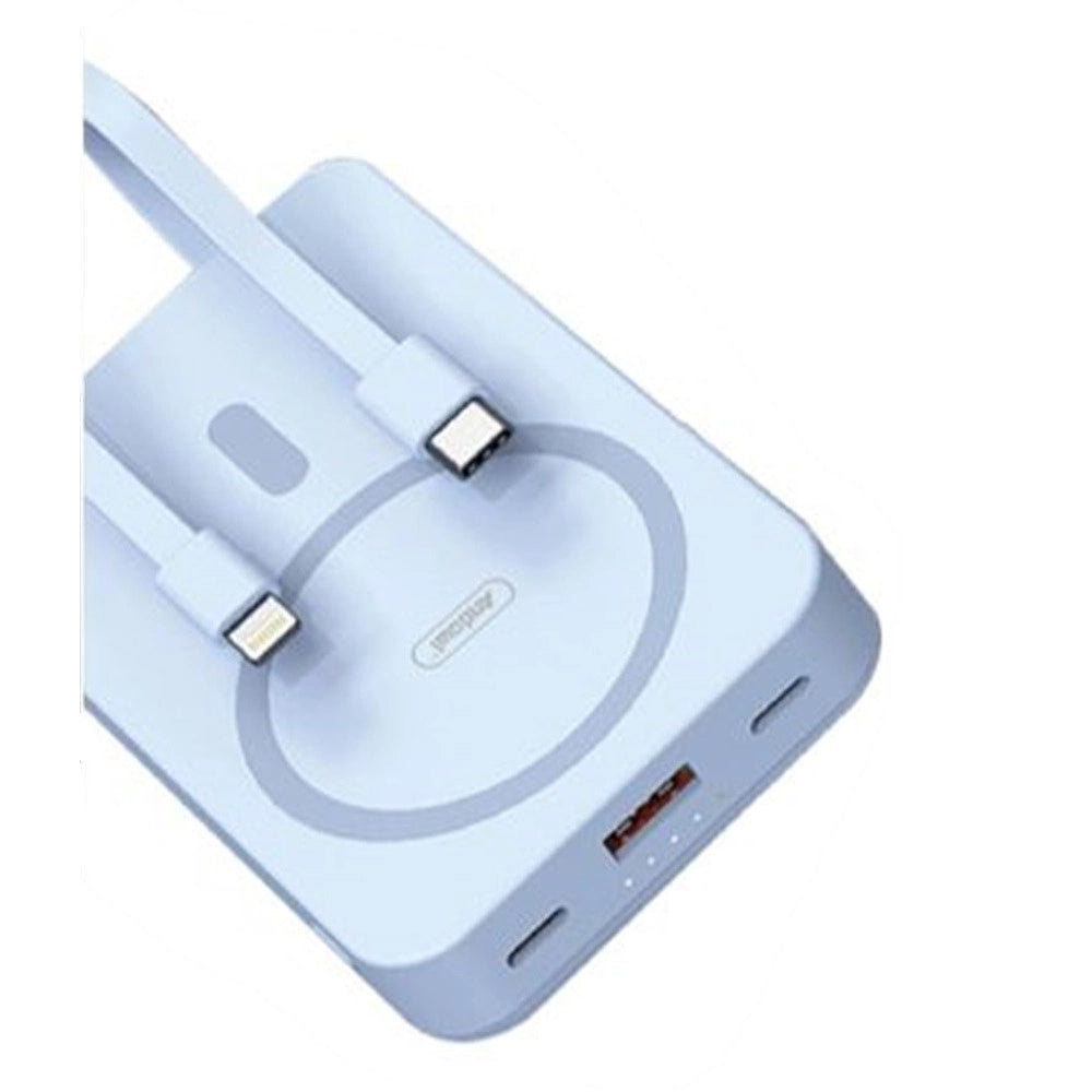 Trade Shop - Power Bank Magnetico Wireless 12000mah Ricarica Rapida 22,5w Supporto Nascosto Cavi Q-dc278 -