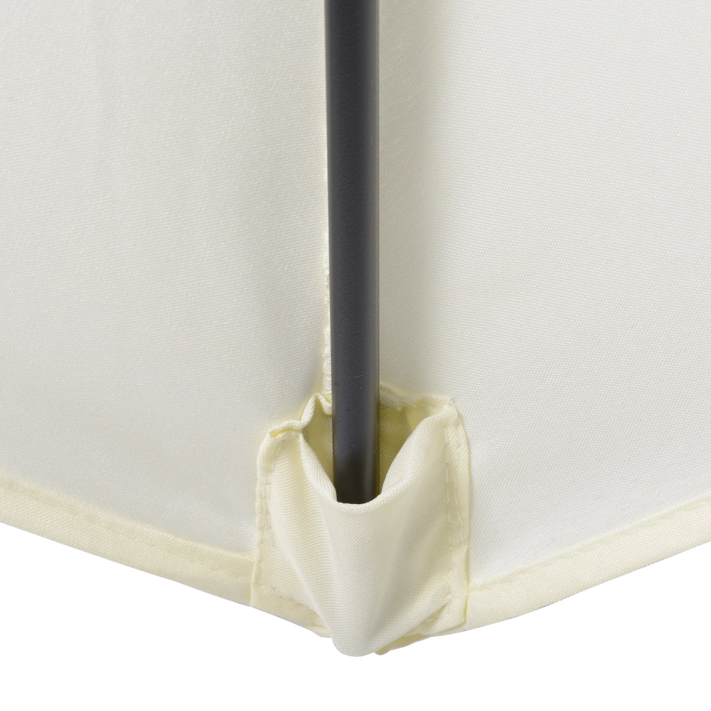 Ombrellone da Giardino Rotondo 2x2m ¨C zephmum ¨C Beige, Alluminio