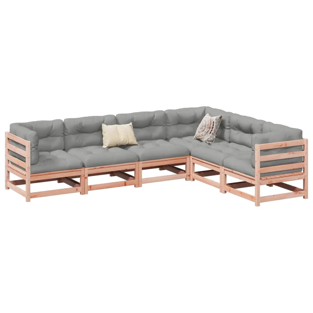 vidaXL Set Divani da Giardino 6 pz in Legno Massello Abete Douglas
