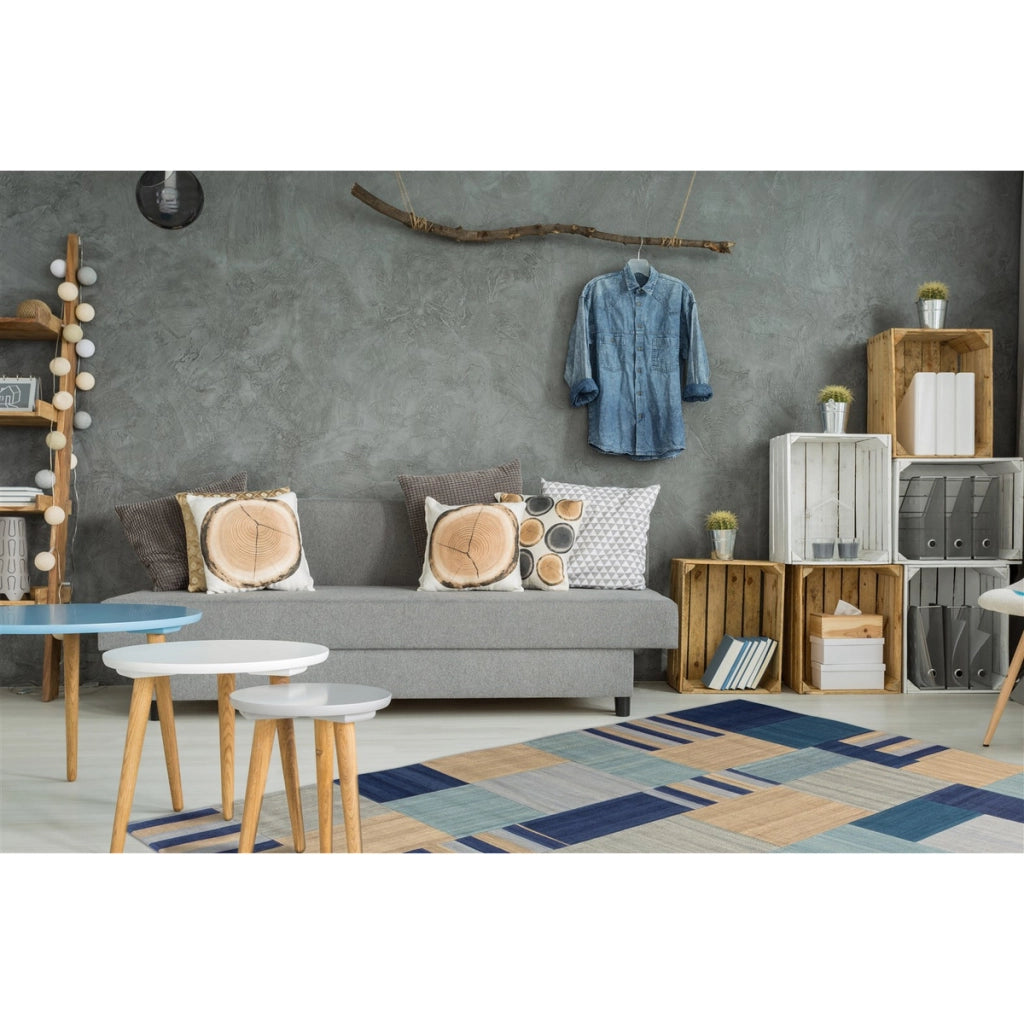 Tappeto Kilim Intenso 300 in Lana e Cotone Patchwork