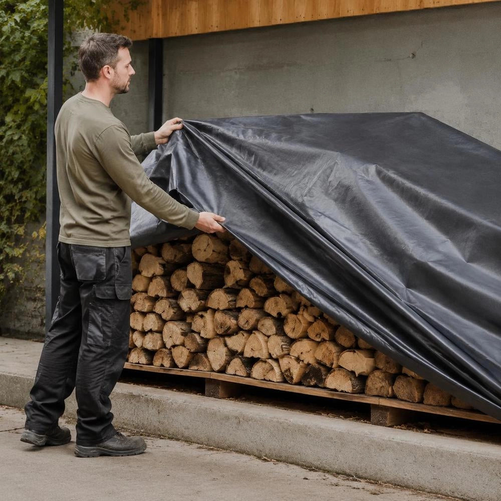 Tarpaulin, Anthracite, 3x6 M, 650 G/square Meter