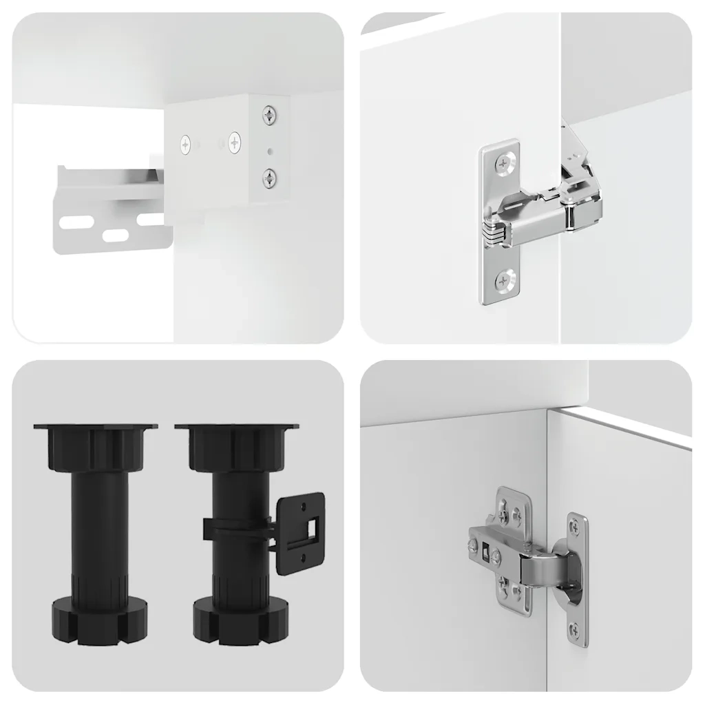 vidaXL Set Mobili da Cucina 14 pz Kalmar Bianco Legno Multistrato