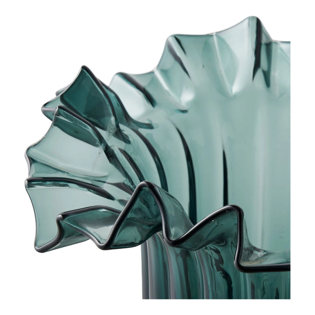 Vaso Decorativo Aalborg, Verde, Vetro, 25x25x30 cm