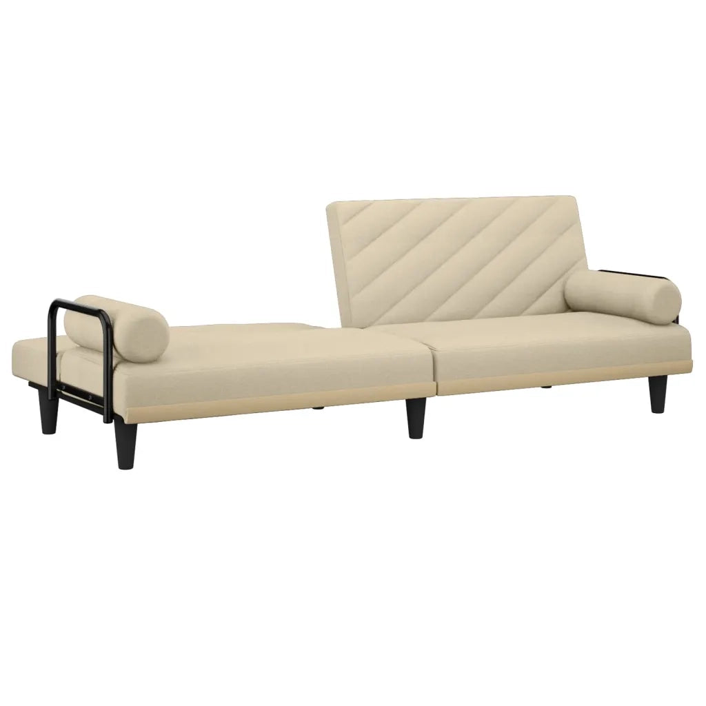 Divano letto | Sof¨¤ letto | Letto singolo con Braccioli Crema in Tessuto