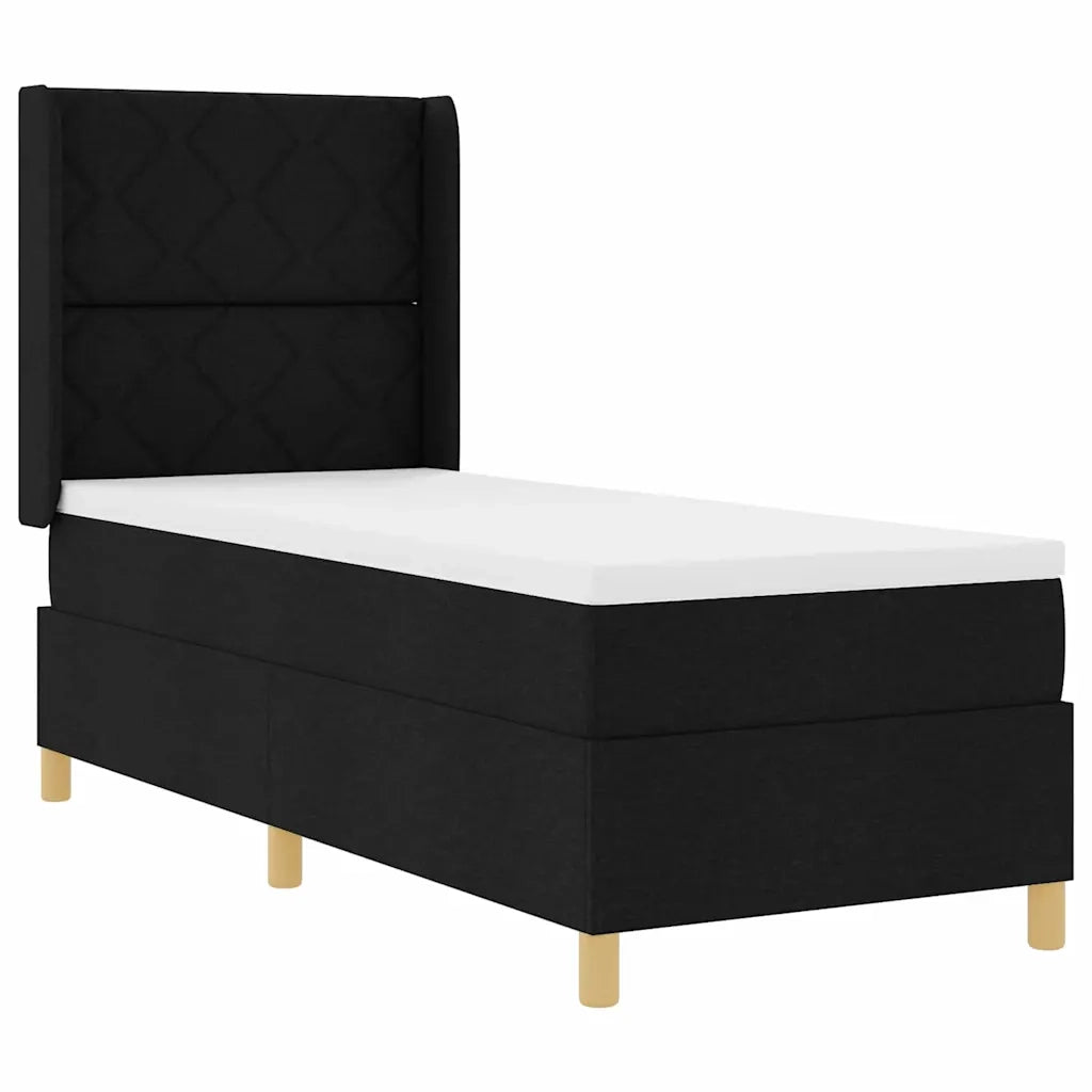 Letto a molle con strisce LED Nero 80 x 200 cm Tessuto 3343723