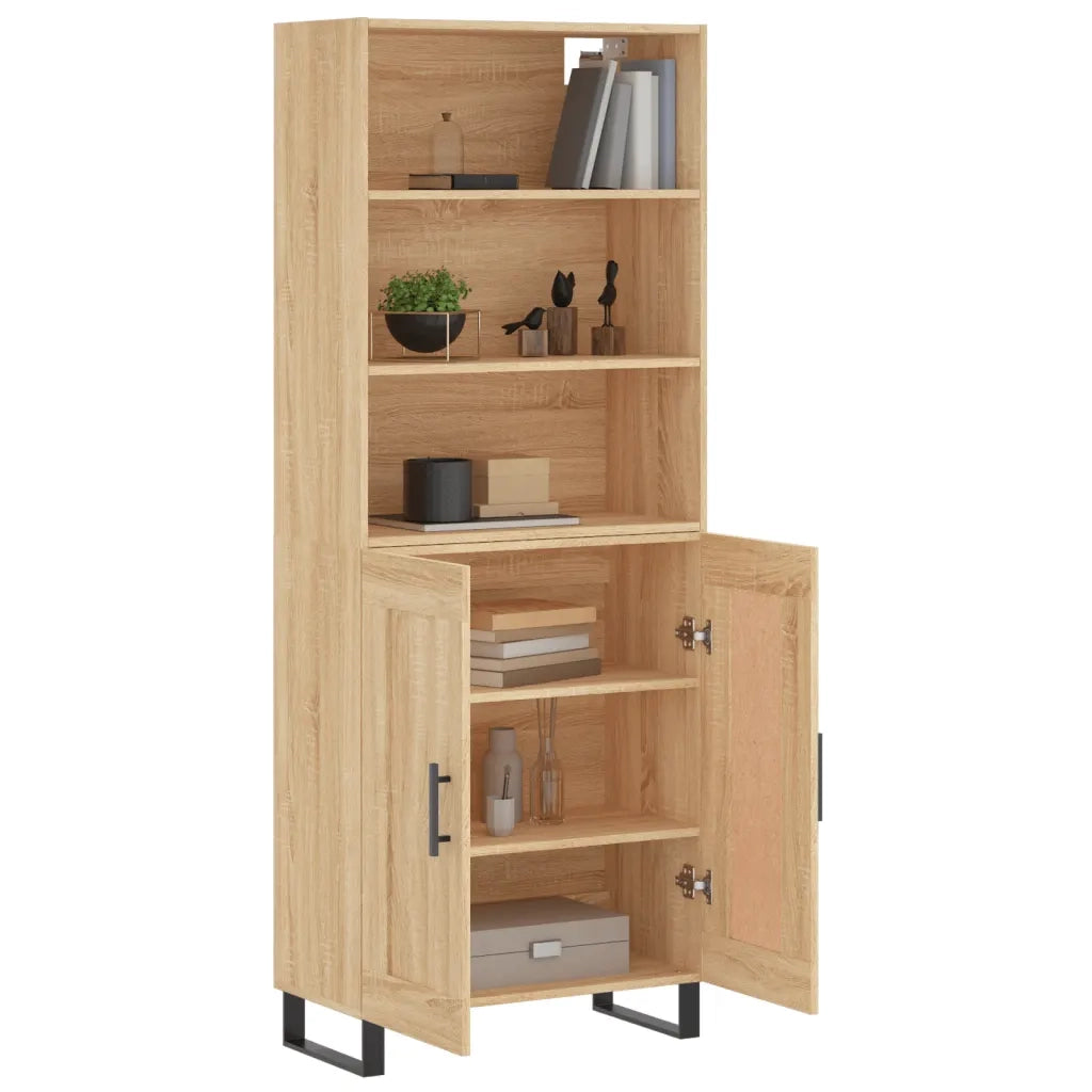 Credenza Rovere Sonoma 69,5x34x180 cm in Legno Multistrato 3189984