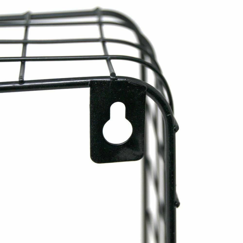 Trade Shop - 2 Mensole Da Parete Moderne Design Cubo Mensola Scaffale Legno Metallo Nero -
