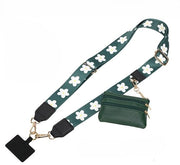 Cinturino per telefono con tasca a zip - Cinturino crossbody regolabile in stile per telefono con borsa in pelle per tutti i telefoni - 011
