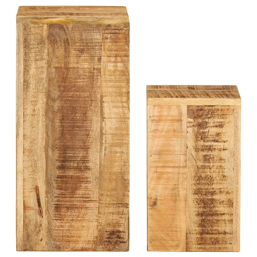 Supporti per Piante 2 pz in Legno Massello di Mango 320804