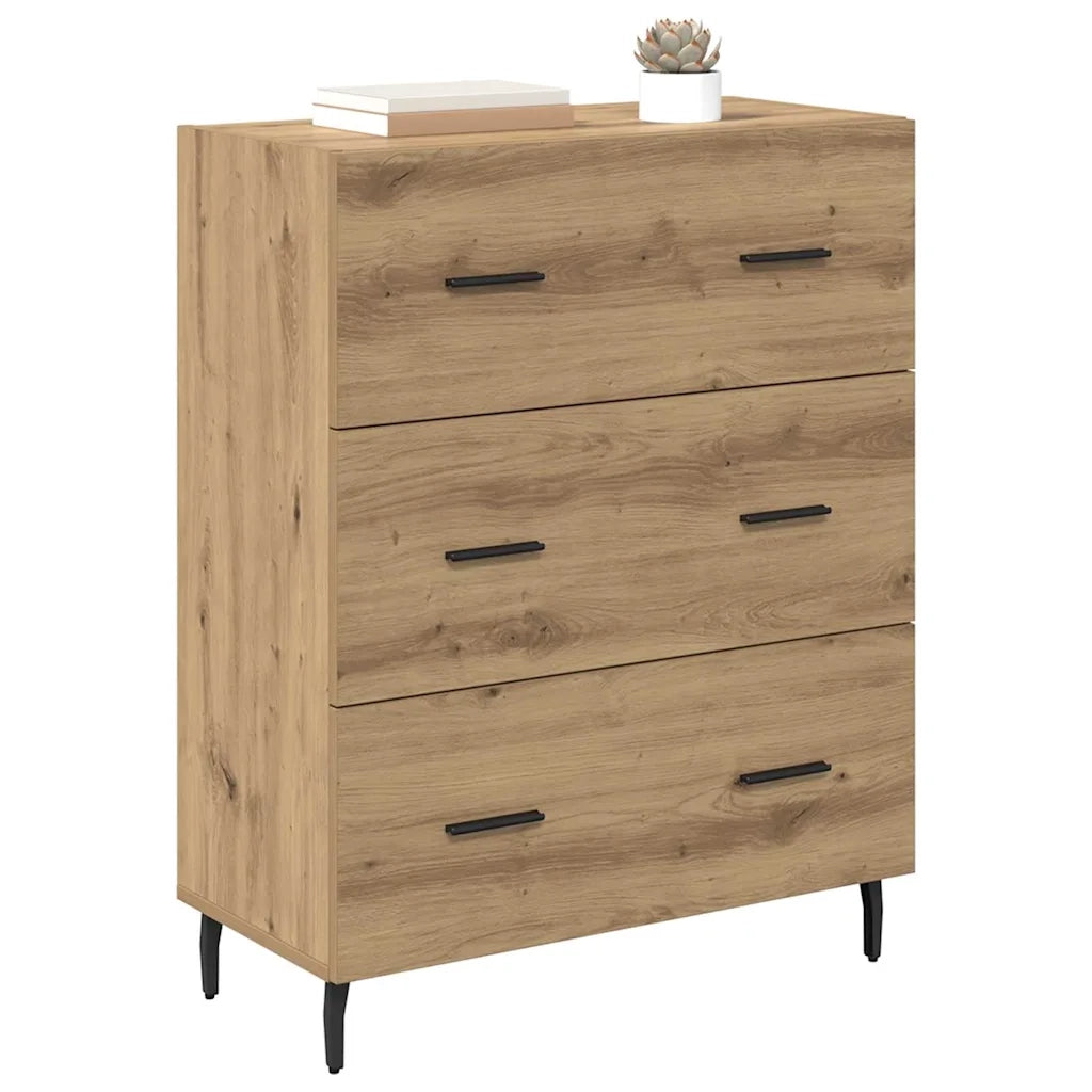 Credenza con Cassetto-Buffet-Armadio da cucina Rovere artigianale 69,5 x 34 x 90 cm 270220
