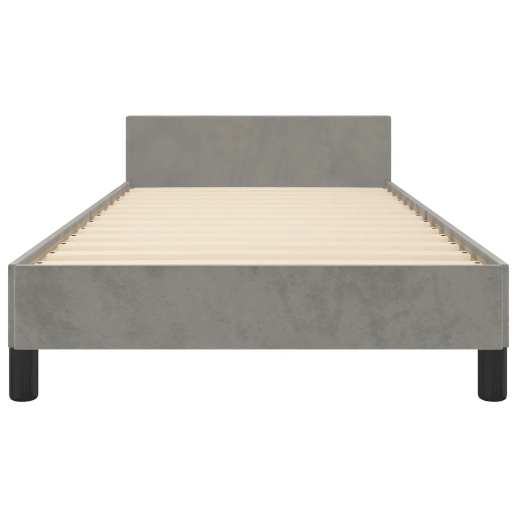 Giroletto senza Materasso-Struttura Letto Grigio Chiaro 80x200 cm Velluto 236221
