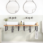 Piano da Bagno Non Trattato 160x50x4cm Legno Massello di Acacia 3279682