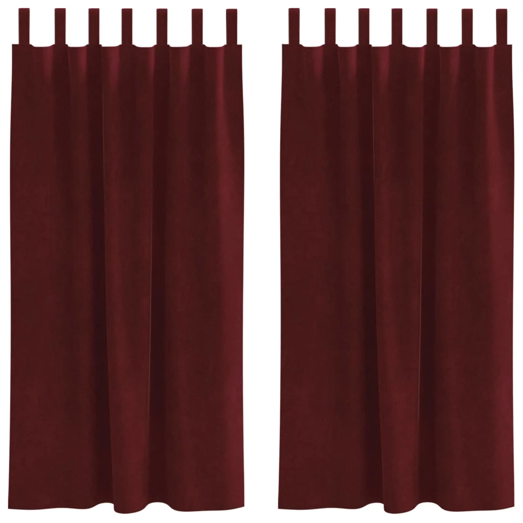 Tende Oscuranti | Tende Blackout 2 pz Rosso Vino 140 x 175 cm Velluto