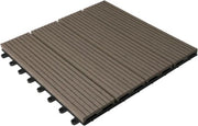 Set di piastrelle per giardino - pacchetto da 11 - stile moderno e robusto - resistente all'usura e all'umidità - colore scuro marrone - 30x30x1,8 cm
