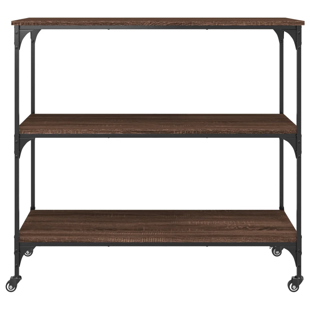 Carrello Cucina Rovere Marrone 102x50x95 cm Legno Multistrato CFW5741053