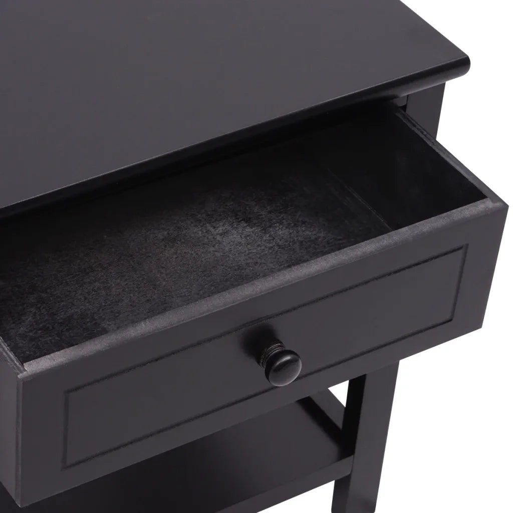 Comodino in Legno Nero cod mxl 30655