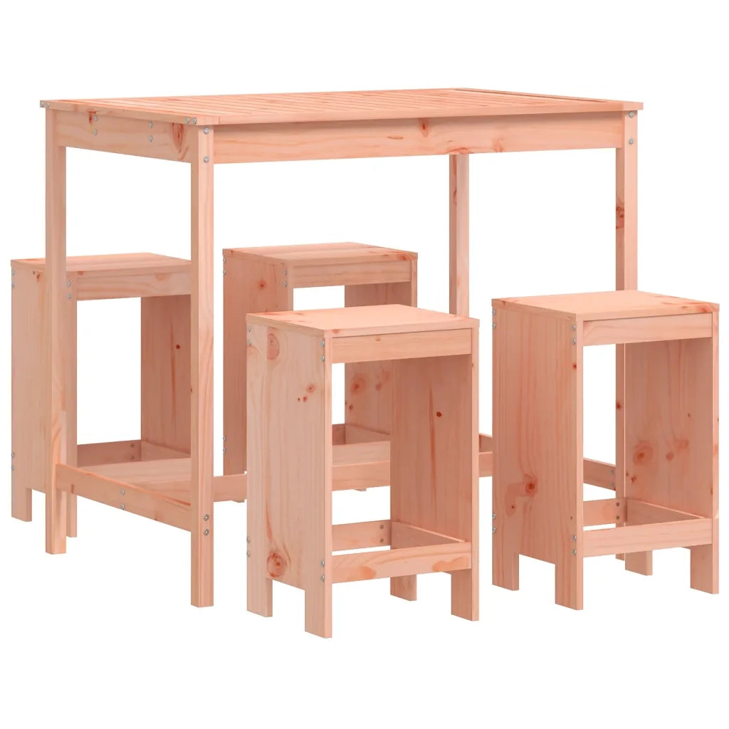 Set da Bar da Giardino 5 pz | Set Salotto da Giardino in Legno Massello di Douglas