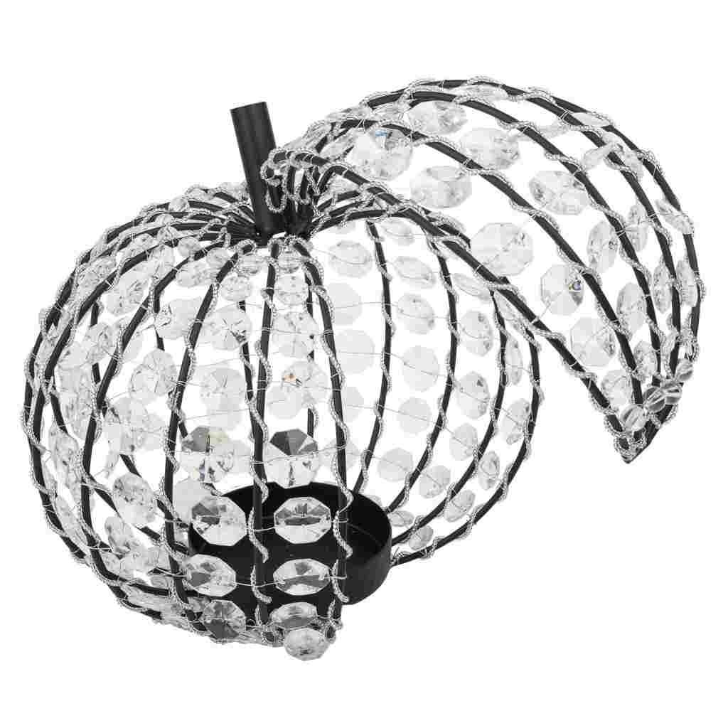 Lampada in metallo e perle in vetro acrilico 23x23x23h